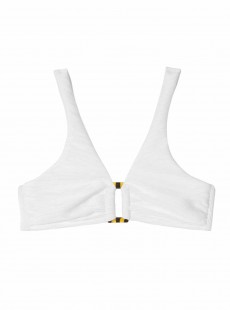 Haut de maillot de bain triangle White Pearl Blanc - PilyQ