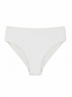 Culotte de bain taille haute white Pearl Blanc - PilyQ