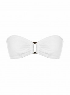 Haut de maillot de bain bandeau white Pearl Blanc - PilyQ