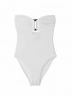 Maillot de bain 1 pièce bandeau white Pearl Blanc - PilyQ (copie)