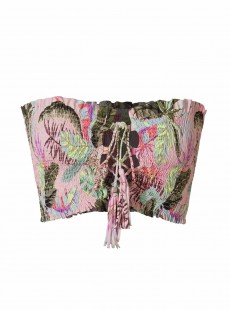 Haut de maillot de bain bandeau réversible Ivy Bahamas Imprimé Tropical - PilyQ