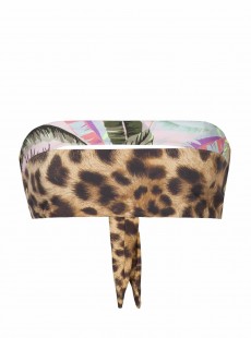 Haut de maillot de bain bandeau Jungle Imprimé Leopard - PilyQ