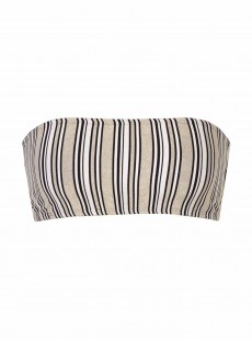 Haut de maillot de bain Bandeau à rayures Harbour Stripe - PilyQ