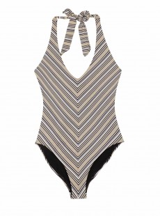 Maillot de bain 1 pièce à rayures Avery Harbour Stripe - PilyQ 