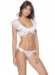 Haut de maillot de bain brassière Water Lily Blanc - PilyQ