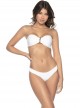 Culotte de bain échancrée white Pearl Blanc - PilyQ