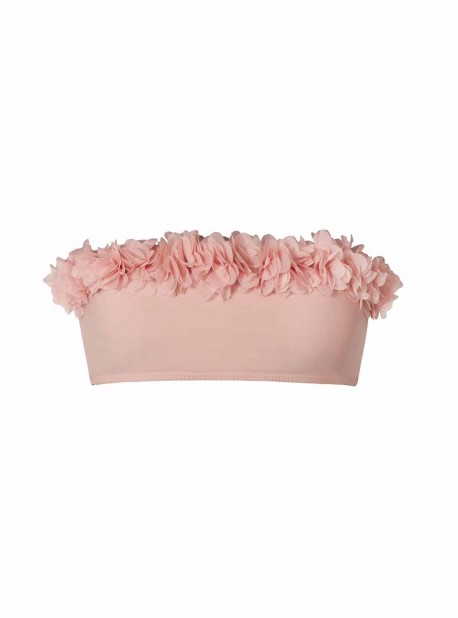 Haut de maillot de bain bandeau Pink Sand Rose - PilyQ