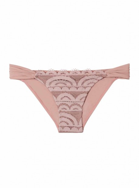 Culotte de bain classique Dentelle Pink Sand Rose - PilyQ