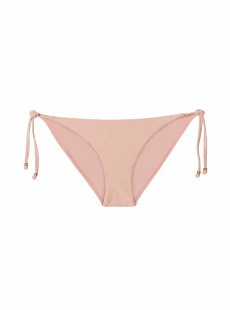 Culotte de bain à nouer échancrée Pink Sand Rose - PilyQ