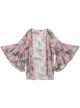 Kimono de Plage Bahamas Fleuris Rose et Vert - PilyQ