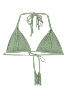 Haut de maillot de bain triangle Sage kaki - PilyQ