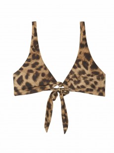 Haut de maillot de bain triangle Jungle Imprimé Léopard réversible tropical - PilyQ