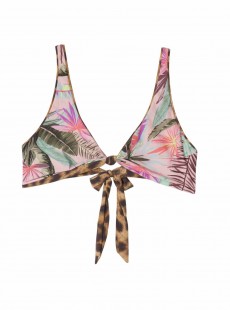 Haut de maillot de bain triangle Jungle Imprimé Léopard réversible tropical - PilyQ