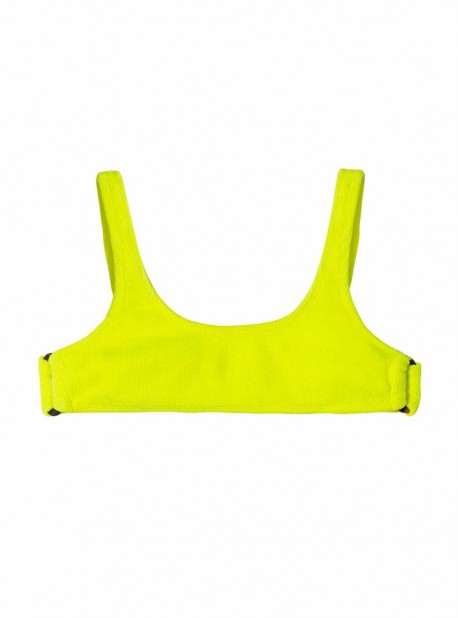 Haut de maillot de bain brassière Pineapple Reef Jaune - PilyQ