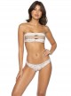 Culotte de bain échancrée Cobra blanc à motifs - PilyQ