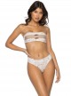 Haut de maillot de bain bandeau Cobra blanc à motif - PilyQ