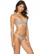 Haut de maillot de bain triangle Oyster Beige - PilyQ
