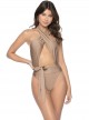 Maillot 1 pièce échancré Oyster Beige - PilyQ