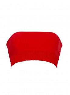 Haut de maillot de bain bandeau Red Coral Rouge - PilyQ