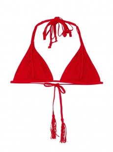 Haut de maillot de bain Triangle Red Coral Rouge - PilyQ