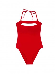 Maillot de bain 1 pièce bandeau Red Coral Rouge - PilyQ