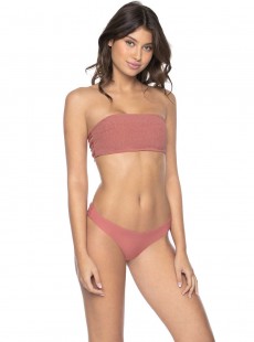 Haut de maillot de bain bandeau rose Capri Lotus - PilyQ
