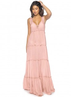 Robe longue Gulsina Pink Sand Rose - PilyQ
