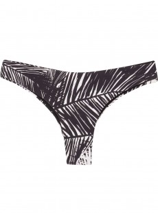 Culotte de bain échancrée à nouer noire et blanche Nassau - PilyQ
