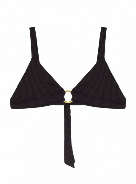 Haut de maillot de bain balconnet noir Black Pearl - PilyQ