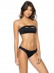 Culotte de bain échancrée noire Black Pearl - PilyQ