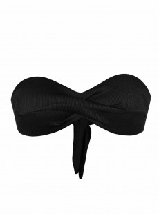 Haut de maillot de bain bustier noir Black Pearl - PilyQ