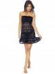 Robe de plage courte / Jupe en dentelle noire Midnight - PilyQ