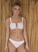 Culotte de bain échancrée Exuma Blanche - PilyQ