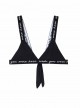 Haut de maillot de bain triangle noir Elastic Rosie Wish you were here - PilyQ
