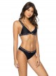 Haut de maillot de bain triangle noir Elastic Rosie Wish you were here - PilyQ