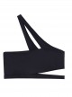 Brassière de bain asymétrique noire Midnight - PilyQ