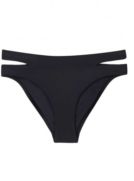 Culotte de bain échancrée Midnight Noire - PilyQ