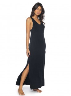 Robe de plage longue noire Robin Midnight - PilyQ