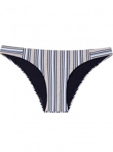 Culotte de bain rayée échancrée Harbour Stripe - PilyQ