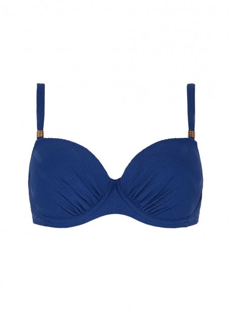 Haut de maillot de bain balconnet -  Texture Deepblue - Cyell