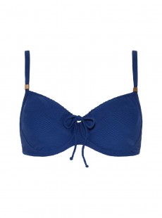 Haut de maillot de bain balconnet - Texture Deepblue - Cyell