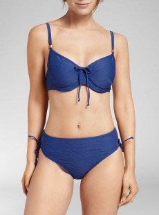 Haut de maillot de bain balconnet - Texture Deepblue - Cyell