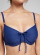 Haut de maillot de bain balconnet - Texture Deepblue - Cyell