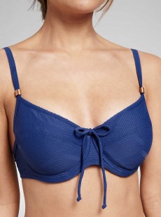 Haut de maillot de bain balconnet - Texture Deepblue - Cyell