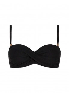 Haut de maillot de bain bandeau - Texture Black - Cyell
