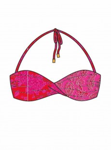 Haut de maillot de bain bandeau réversible - Art of Paisley - Cyell