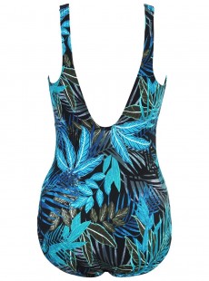 Maillot de bain 1 pièce gainant Mixology imprimé bleu - Paradiso - " M " - Miraclesuit Swimwear 