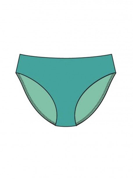Culotte de bain taille haute -  Bleu - Cyell