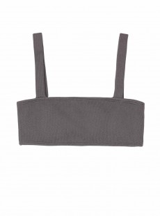 Haut de maillot de bain bandeau gris Layla Sand Reef - PilyQ