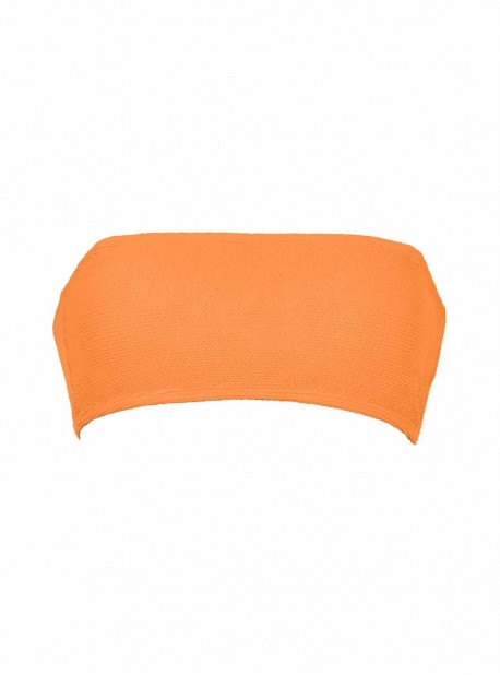 Haut de maillot de bain bandeau Papaya Reef Orange - PilyQ